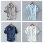 Back view of men's stand collar shirt