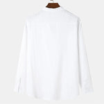 Front view of men's stand collar shirt